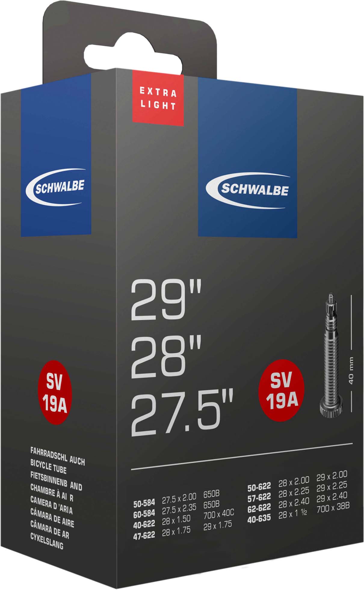 Schwalbe Tubo SV No. 19A (27,5"/28"/29")
