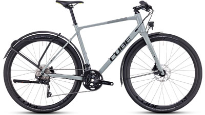 Cube Nulane Pro FE Bicicletta da fitness in grigio.