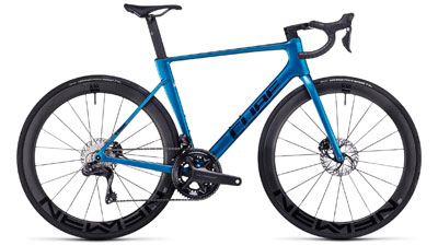 Bicicletta da corsa Cube Litening AIR C:68X SLX in blu.