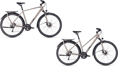 Due biciclette Cube Kathmandu PRO, una con telaio a diamante e una con telaio trapezoidale