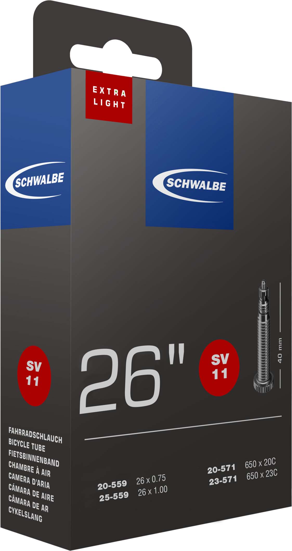 Schwalbe Tubo flessibile n. 11 SV 40 mm