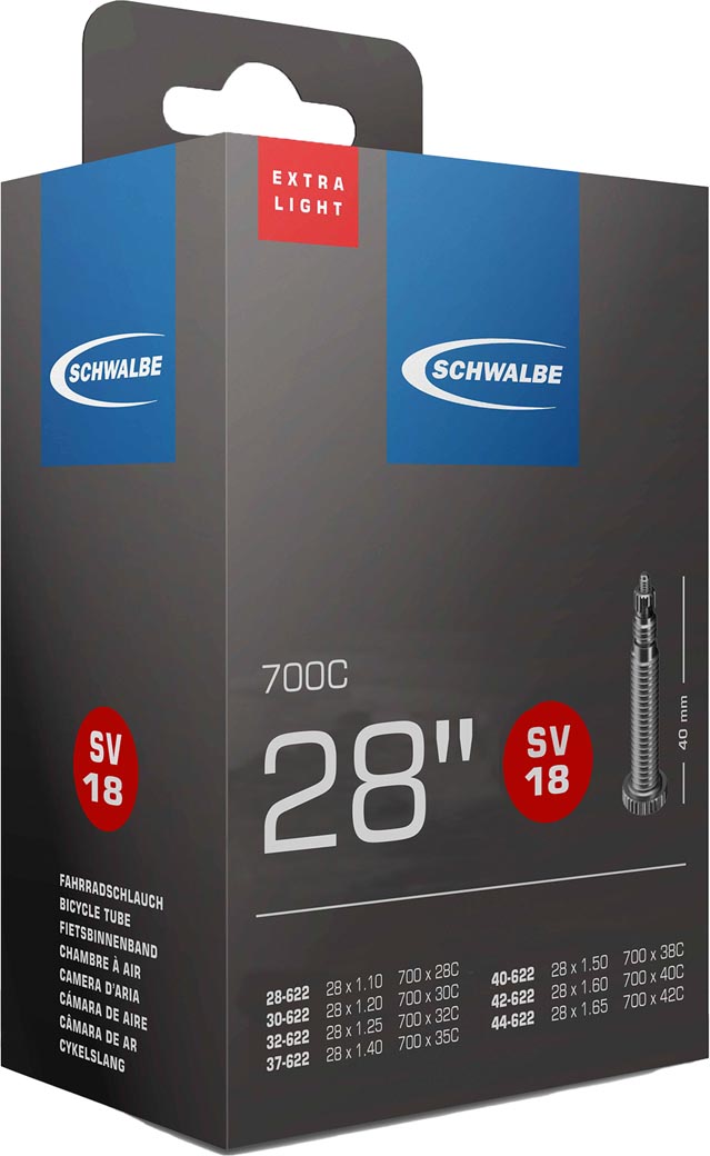 Schwalbe Tubo flessibile SV18 EXTRA LIGHT 28/44-622 IB 40 mm