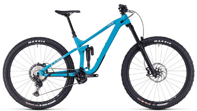 Mountain bike Cube Stereo ONE77 Race Fully in blu.
