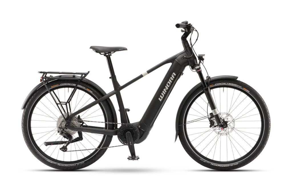 Winora Yucatan X10 Black matte 2024 - E-Bike da Trekking per Uomini