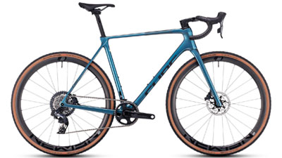 Cube Cross Race C:68X SLT Bicicletta da corsa in blu brillante.