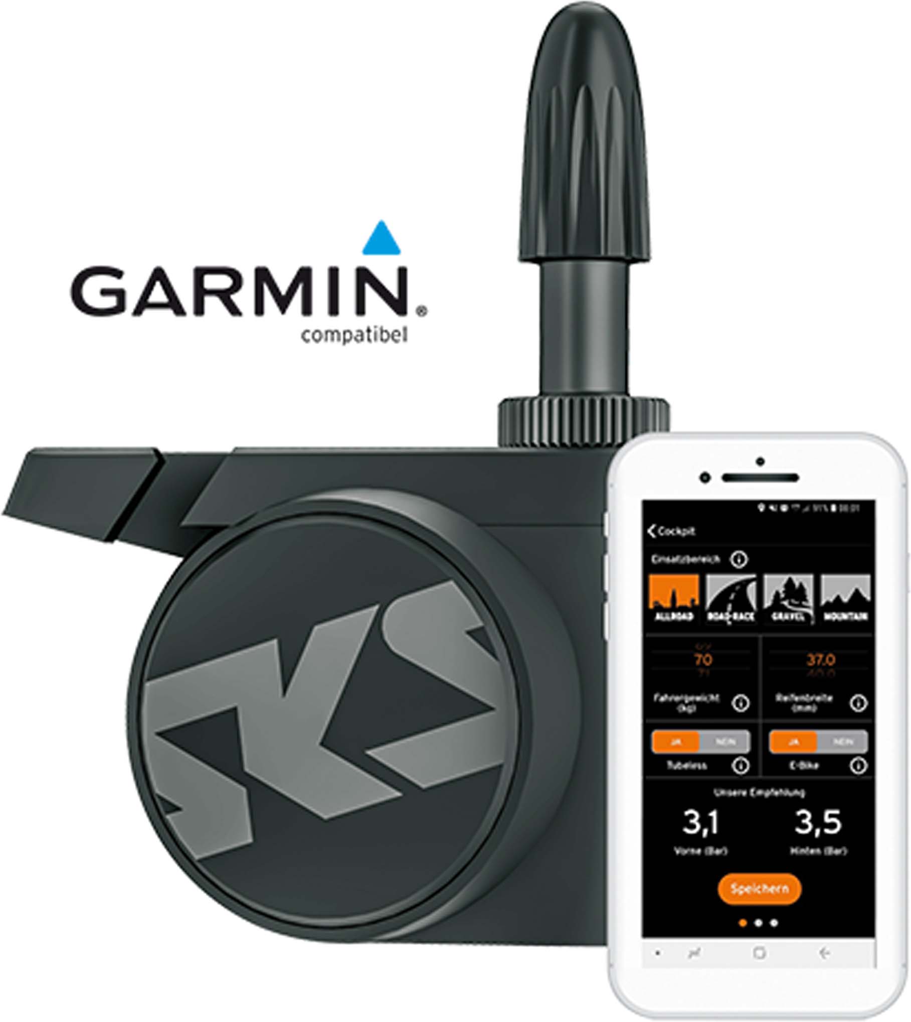 SKS Airspy SV Set di 2 sistemi di monitoraggio della pressione degli pneumatici Sclaverand