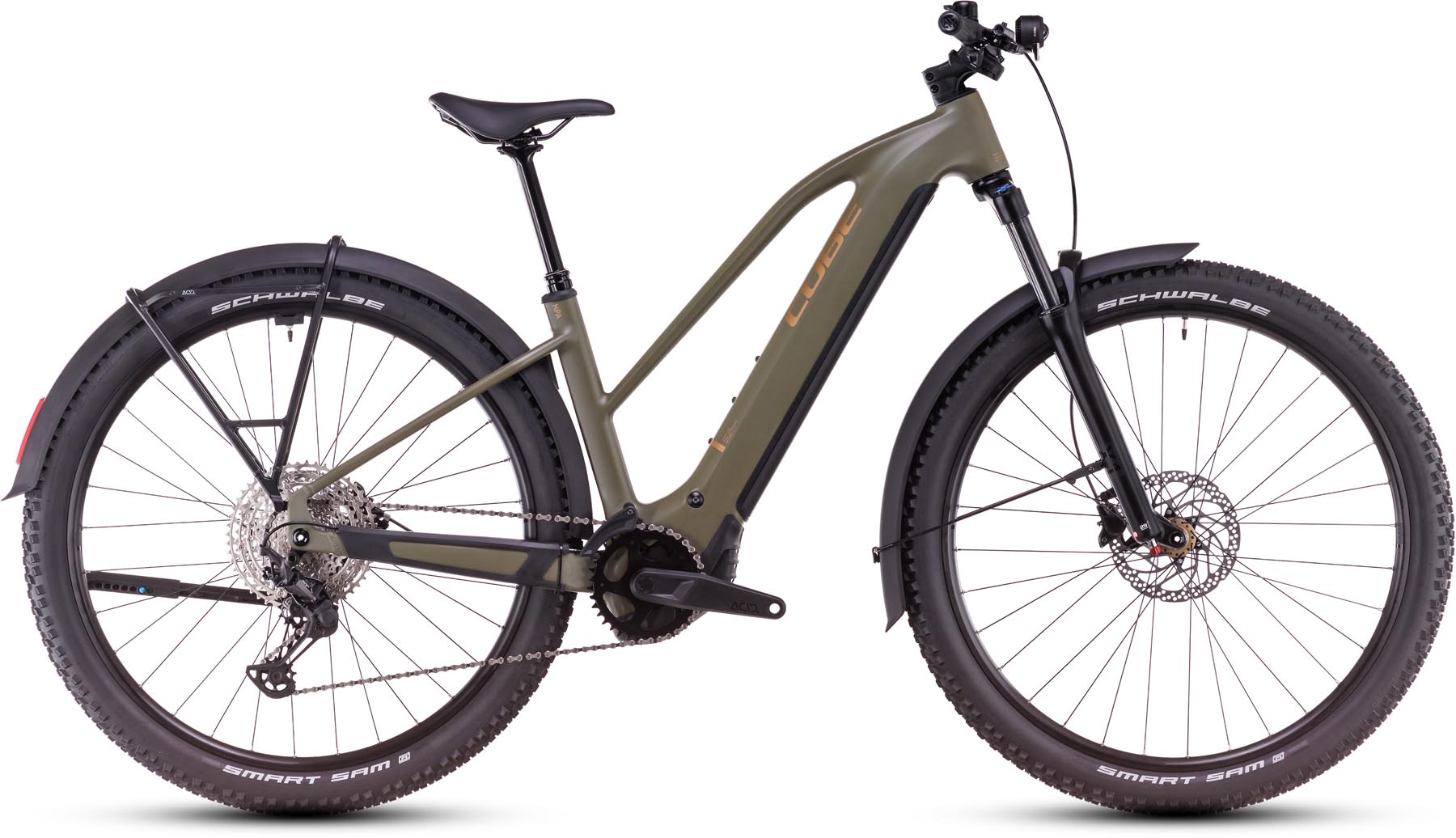 Cube Reaction Hybrid Pro Allroad 800 dustyolive n gold 2025 - E-Bike Hardtail Mountainbike per Donne