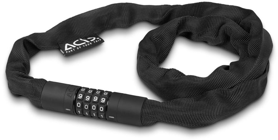 Lucchetto A Catena Per Bicicletta Stahlex 978 - Combinazione A 5 Cifre - Catena In Acciaio Temperato Da 140 Cm E 7 Mm - Nero