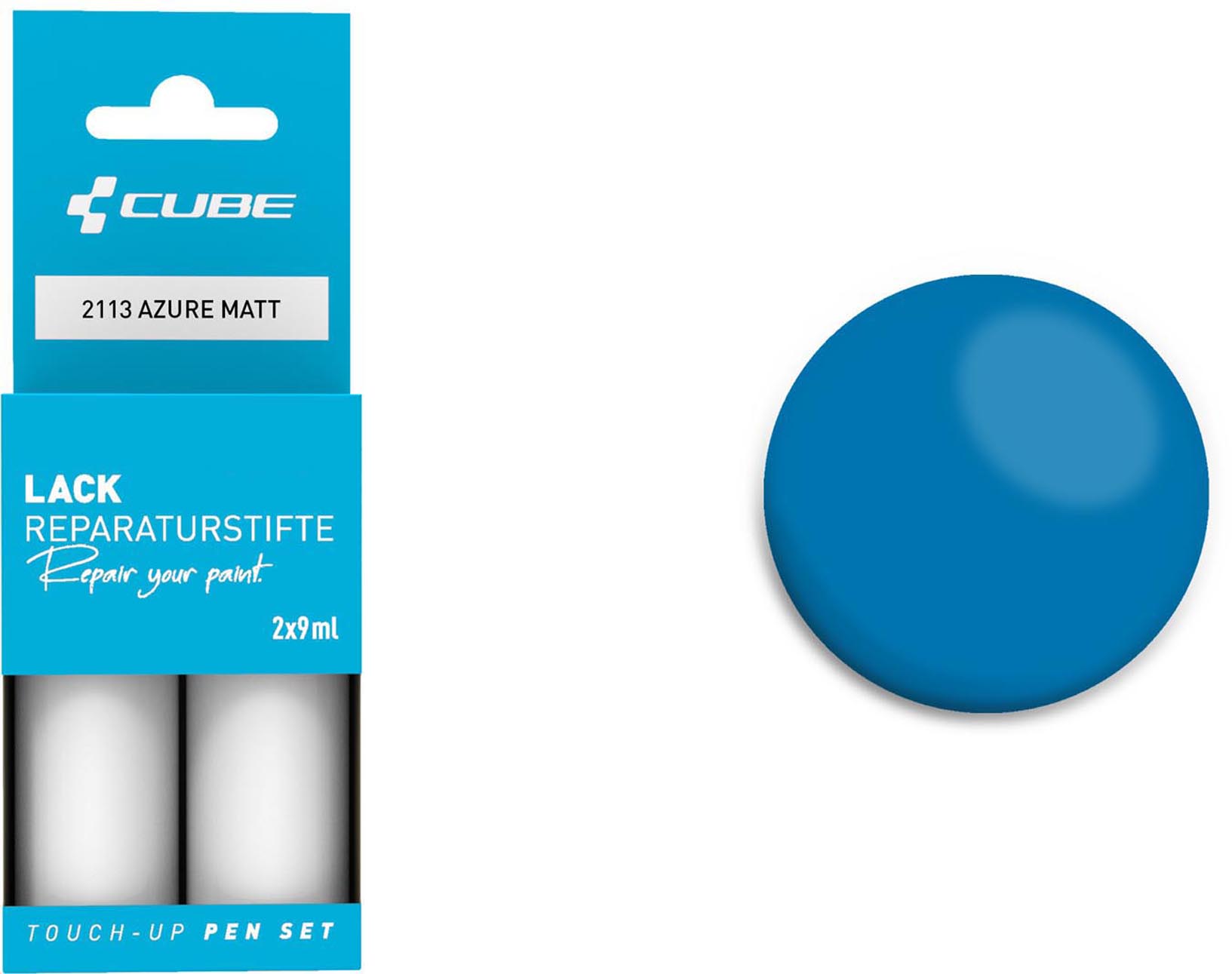 Cube Set di pennarelli per ritocchi AZURE opaco 2113