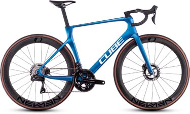 Bicicletta da corsa Cube Agree C:62 SLT in blu.