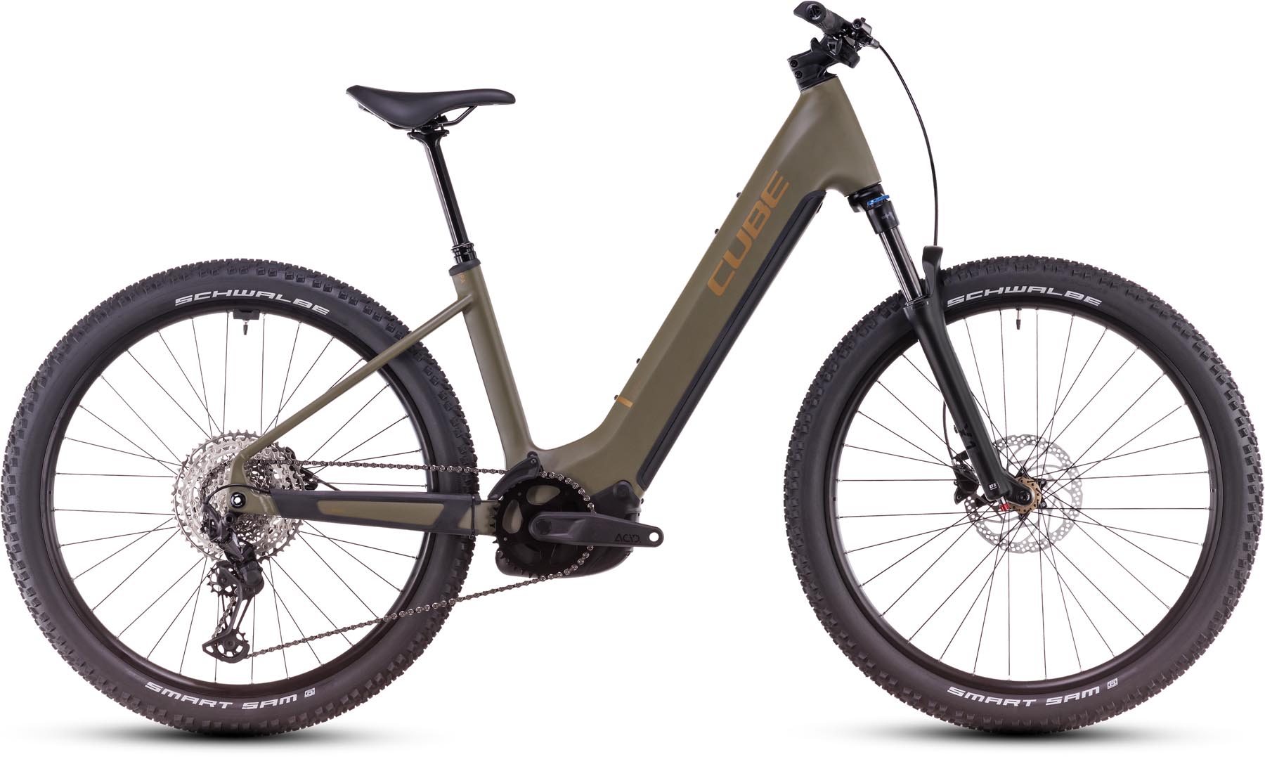 Cube Reaction Hybrid Pro 800 dustyolive n gold 2025 - E-Bike Hardtail Mountainbike per principianti
