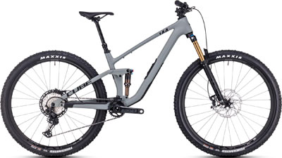 Mountain bike Cube Stereo ONE44 C:62 Race Fully in grigio.