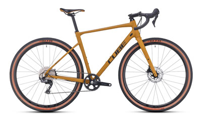 Bici gravel Cube Nuroad EX in giallo.