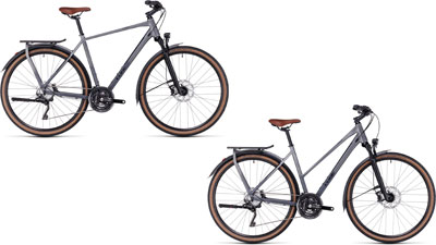 Due biciclette Cube Kathmandu SLX, una con telaio a diamante e una con telaio trapezoidale