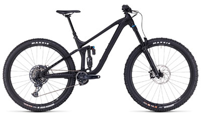 Mountain bike Cube Stereo ONE77 Pro Fully in nero.