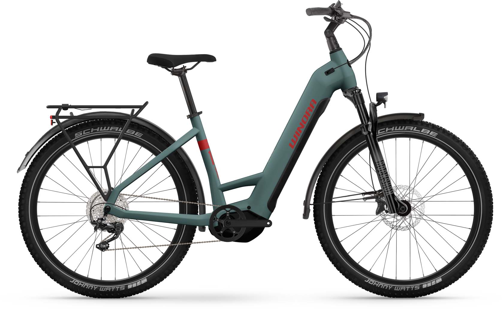 Winora Yucatan X12 metallic stone blue matte 2023 - E-Bike da Trekking per principianti - con danni alla vernice - 38 cm
