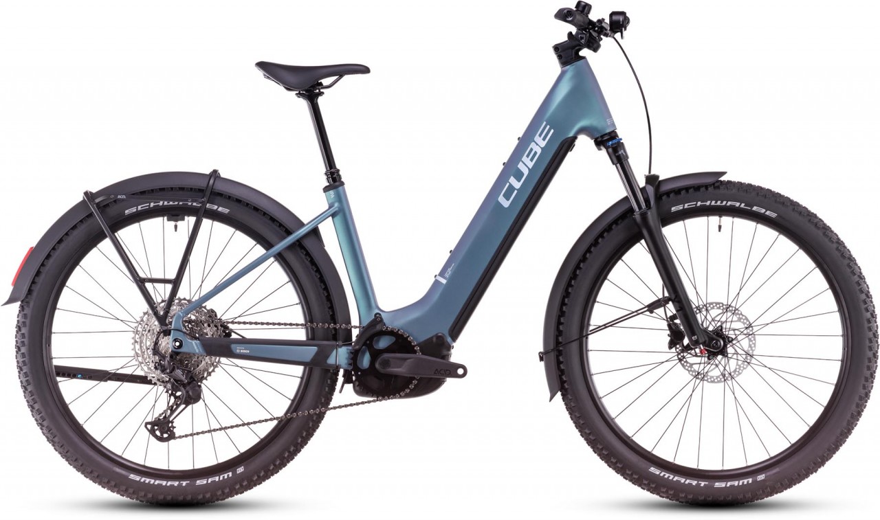 Cube Reaction Hybrid Pro Allroad 800 smaragdgrey n prism 2025 - E-Bike Hardtail Mountainbike per principianti