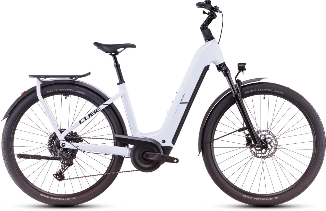 Cube Kathmandu Hybrid ONE polarwhite n black - E-Bike da Trekking per principianti