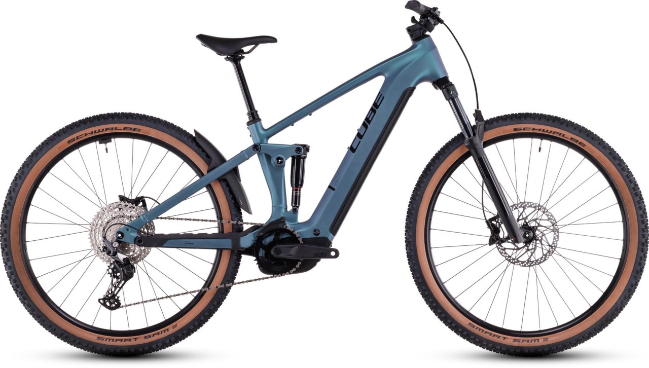 Cube Stereo Hybrid ONE22 Race smaragdgrey n black - E-Bike Fully Mountainbike