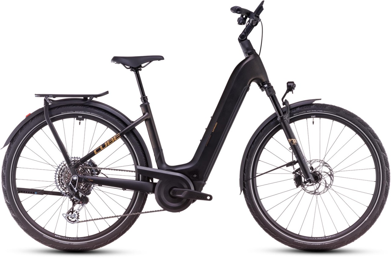 Cube Kathmandu Hybrid SLT golddust n black - E-Bike da Trekking per principianti