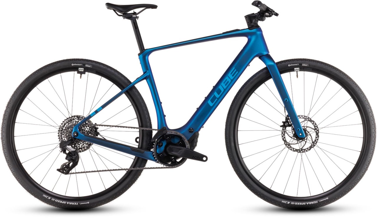 Cube Nulane Hybrid C:62 SLX 400X nebula n blue - E-Bike da Fitness per Uomini