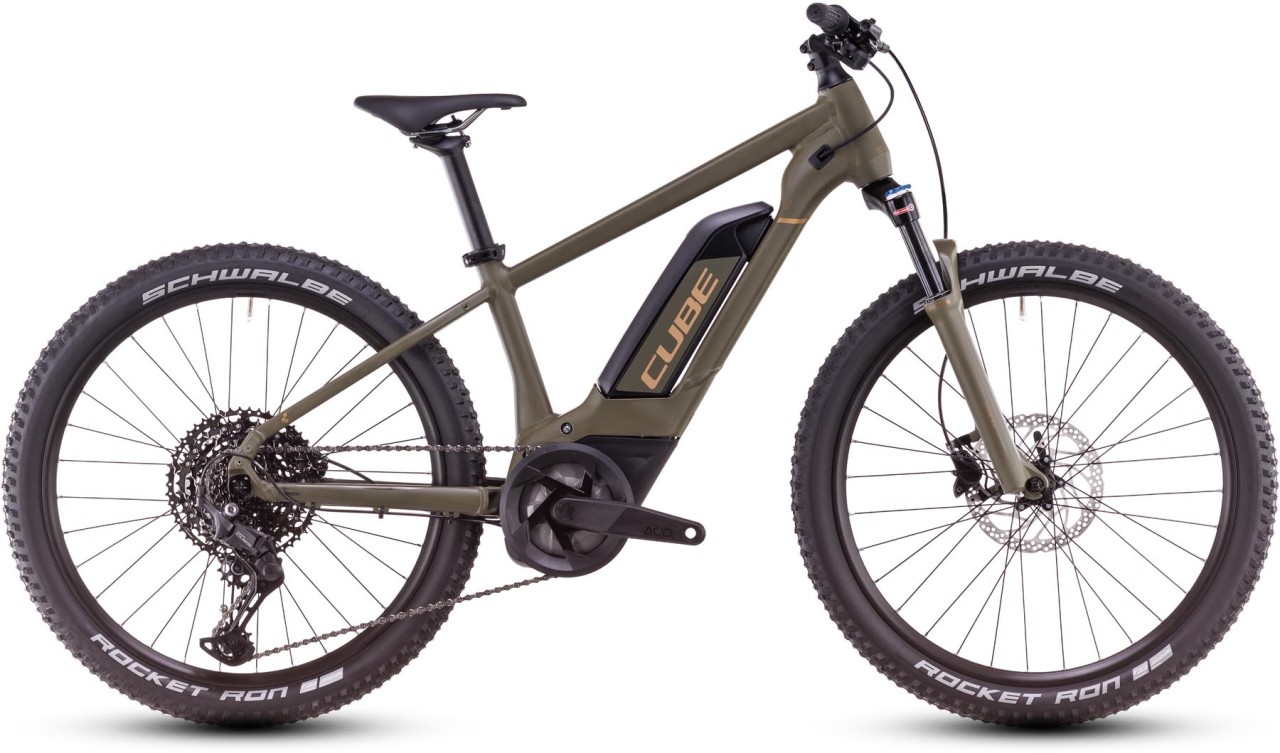 Cube Acid 240 Hybrid Rookie SLX 500 dustyolive n gold 2025 - E-Bike Hardtail Mountainbike