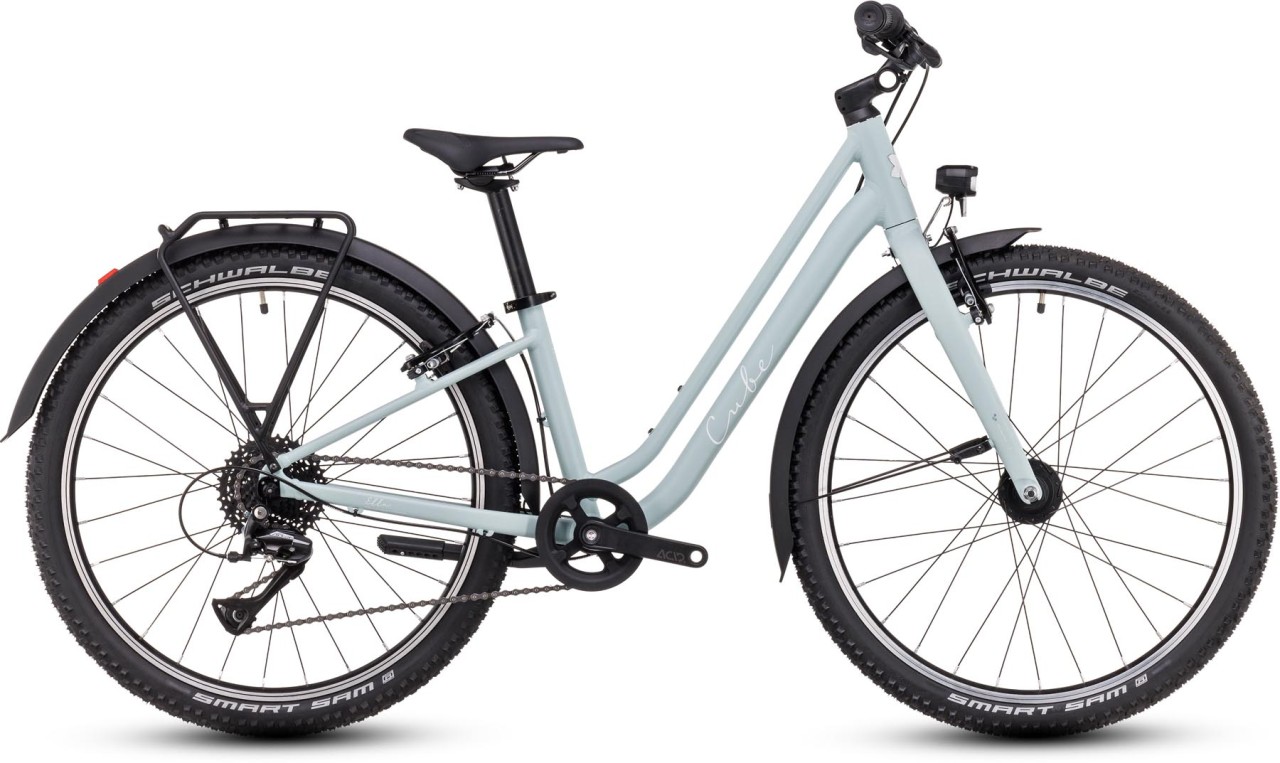 Cube Ella 240 aloegreen n white 2025 - Bici per bambini 24 pollici