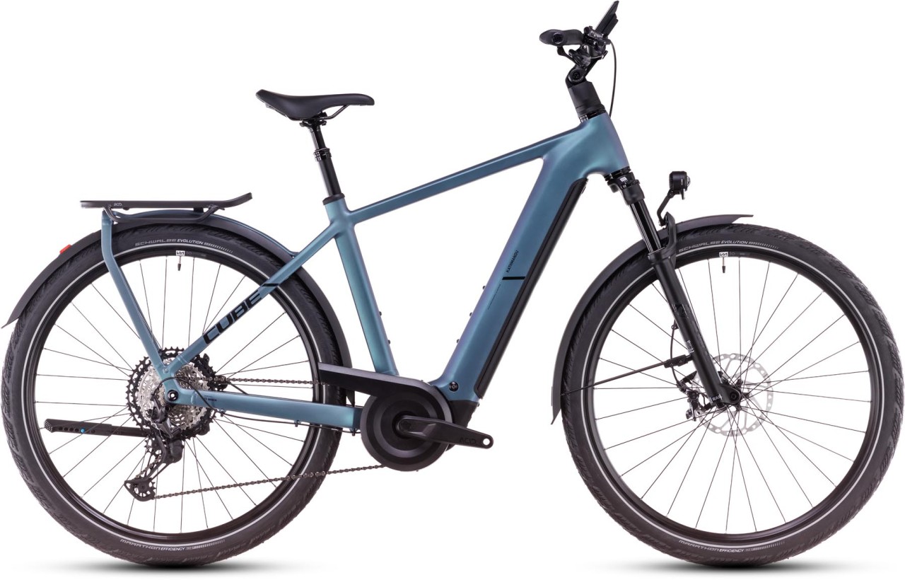 Cube Kathmandu Hybrid SLX smaragdgrey n black - E-Bike da Trekking per Uomini