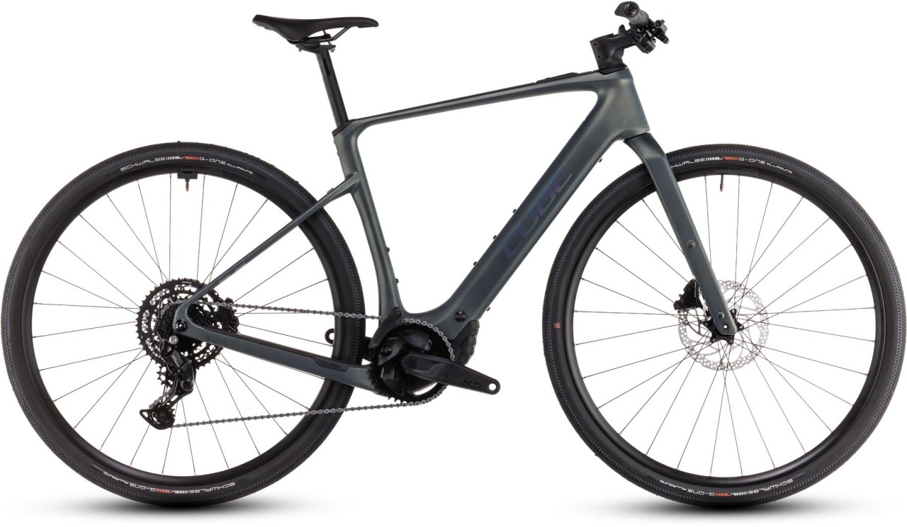 Cube Nulane Hybrid C:62 Race 400X sagebrushgreen n prism 2025 - E-Bike da Fitness per Uomini