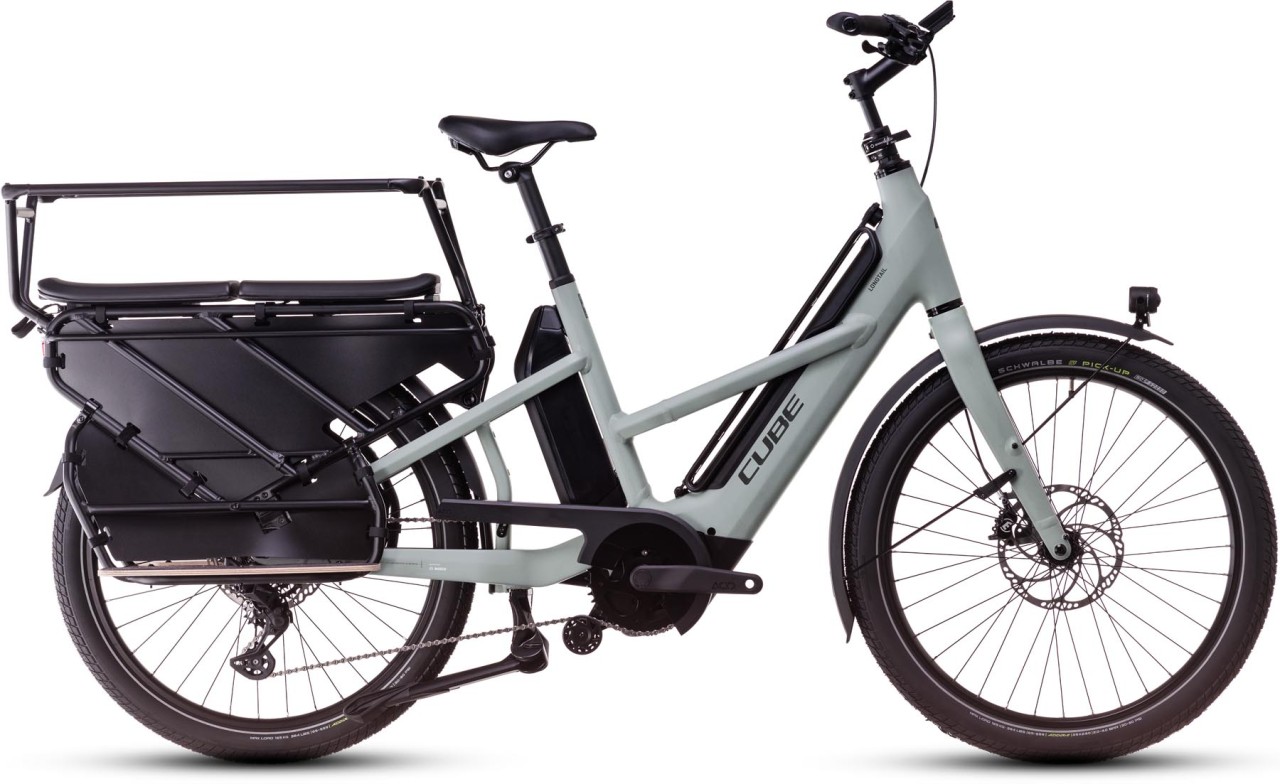 Cube Longtail Sport Hybrid Family 725 swampgrey n reflex 2025 - E-Bike Cargo