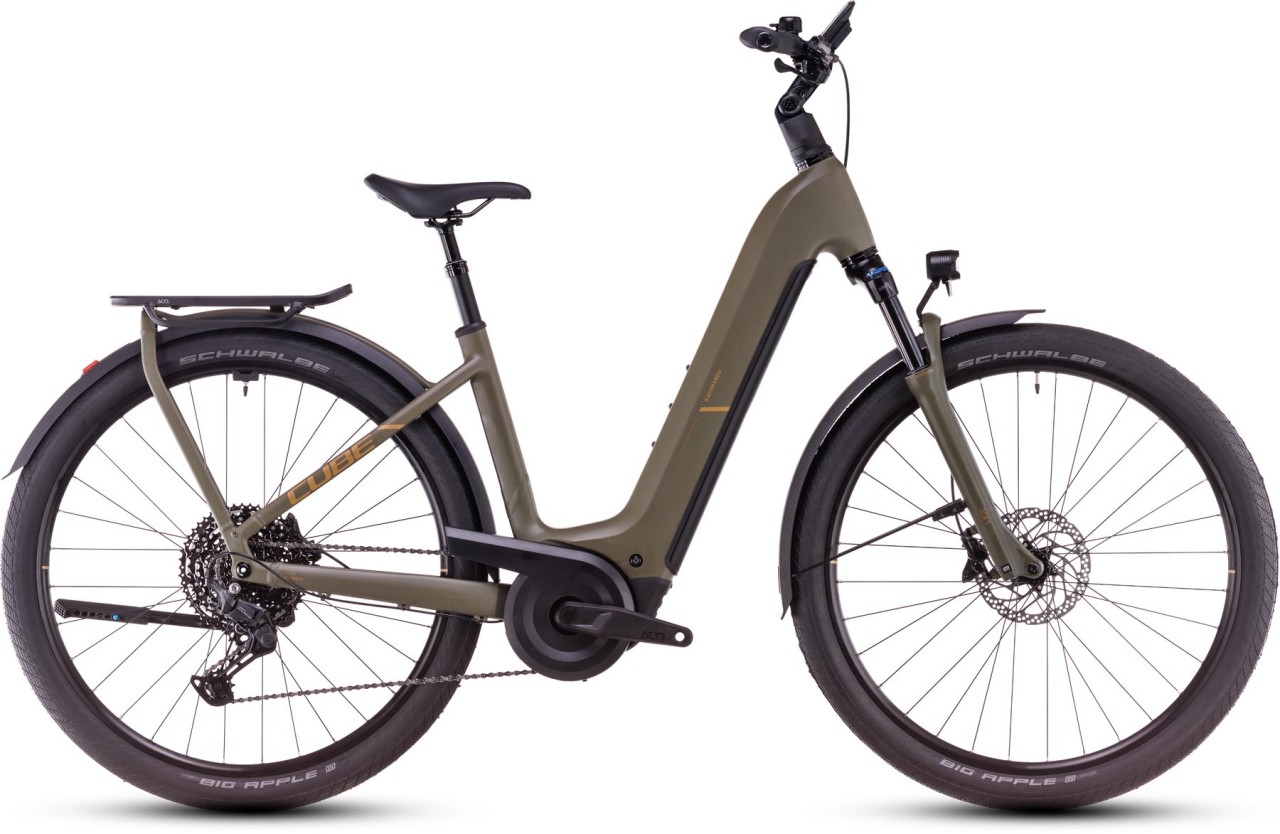 Cube Kathmandu Hybrid Pro dustyolive n gold - E-Bike da Trekking per principianti