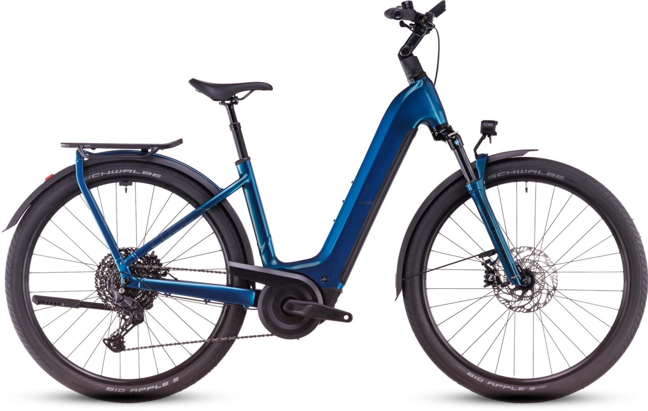 Cube Kathmandu Hybrid EX electricblue n chrome - E-Bike da Trekking per principianti