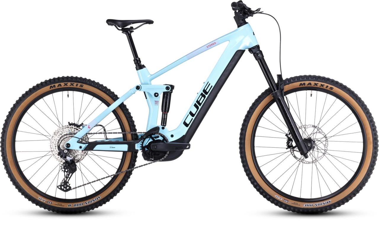 Cube Stereo Hybrid 160 HPC Race 625 27.5 iceblue n black 2024 - E-Bike Fully Mountainbike