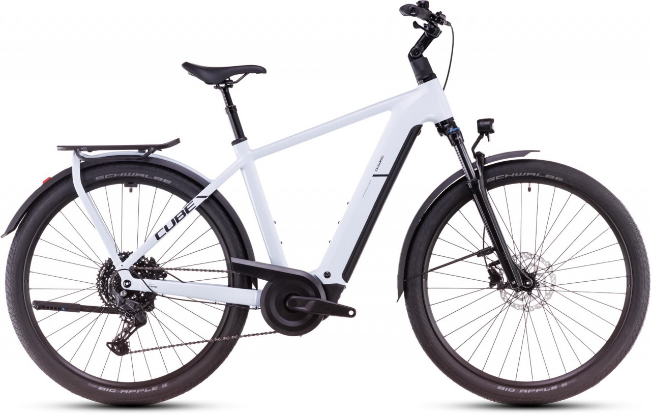 Cube Kathmandu Hybrid ONE 800 polarwhite n black 2025 - E-Bike da Trekking per Uomini