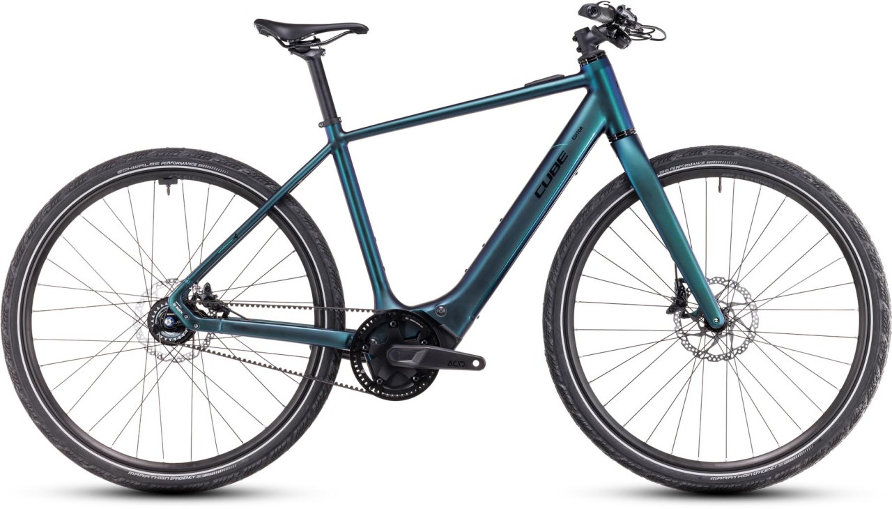 Cube Editor Hybrid SLT 400X goblin n glossy 2025 - E-Bike da Fitness per Uomini