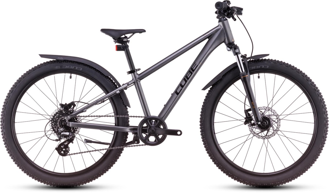 Cube Acid 240 Disc Allroad grey n flash 2025 - Bici per bambini 24 pollici