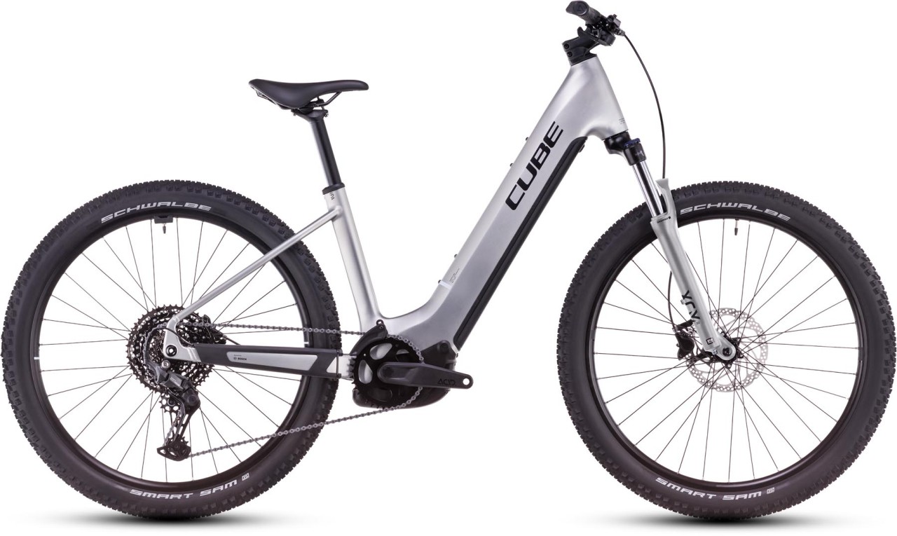 Cube Reaction Hybrid ONE silver n black - E-Bike Hardtail Mountainbike per principianti