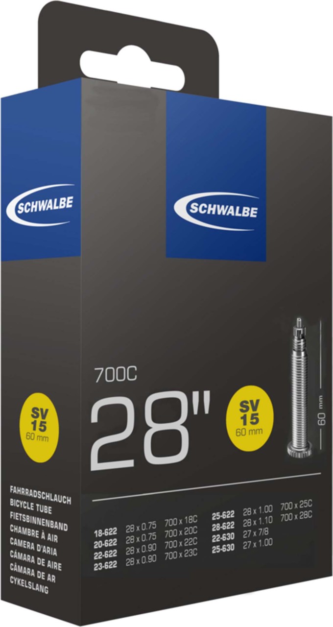 Schwalbe Tubo flessibile n. 15 SV 60 mm (18-28x622-630)