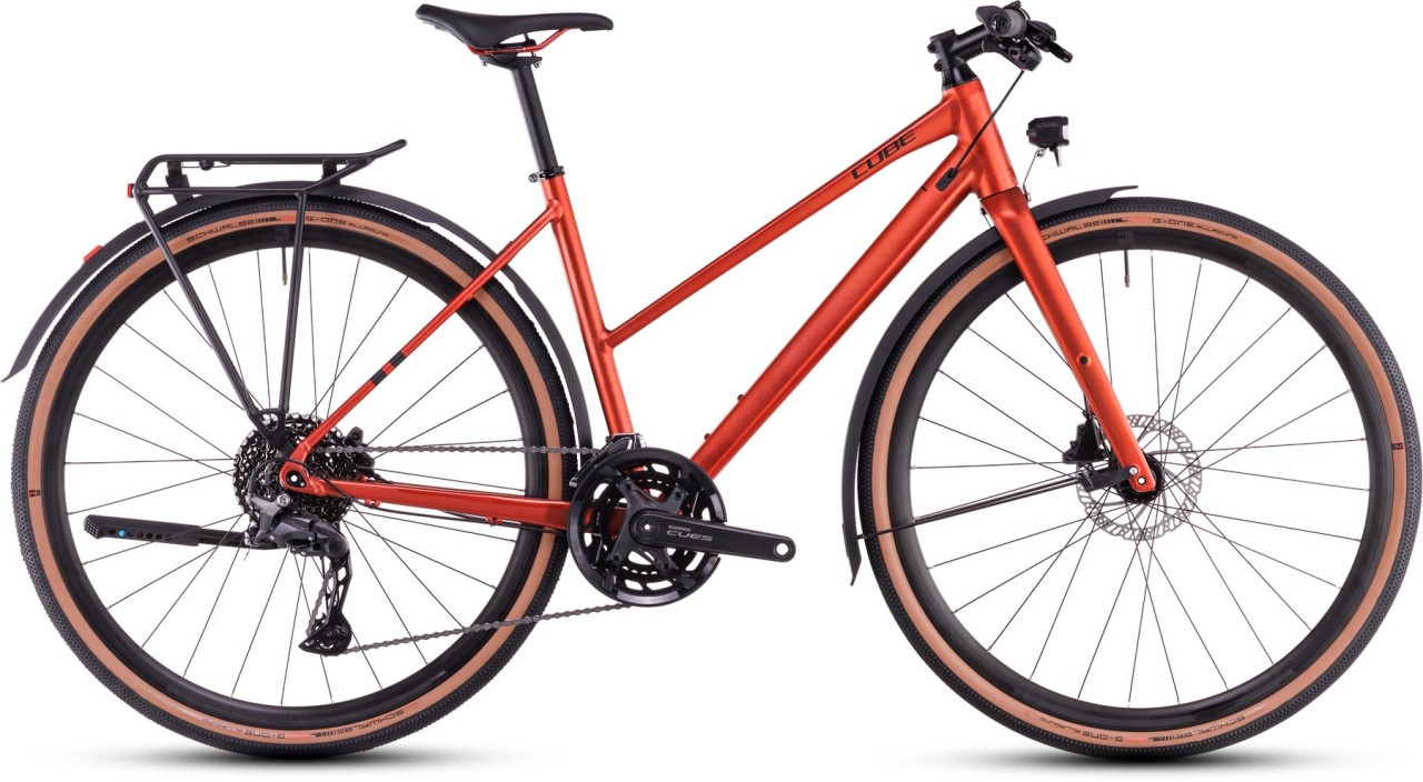 Cube Nulane Pro FE fireorange n black 2025 - Bici da Fitness per Donne