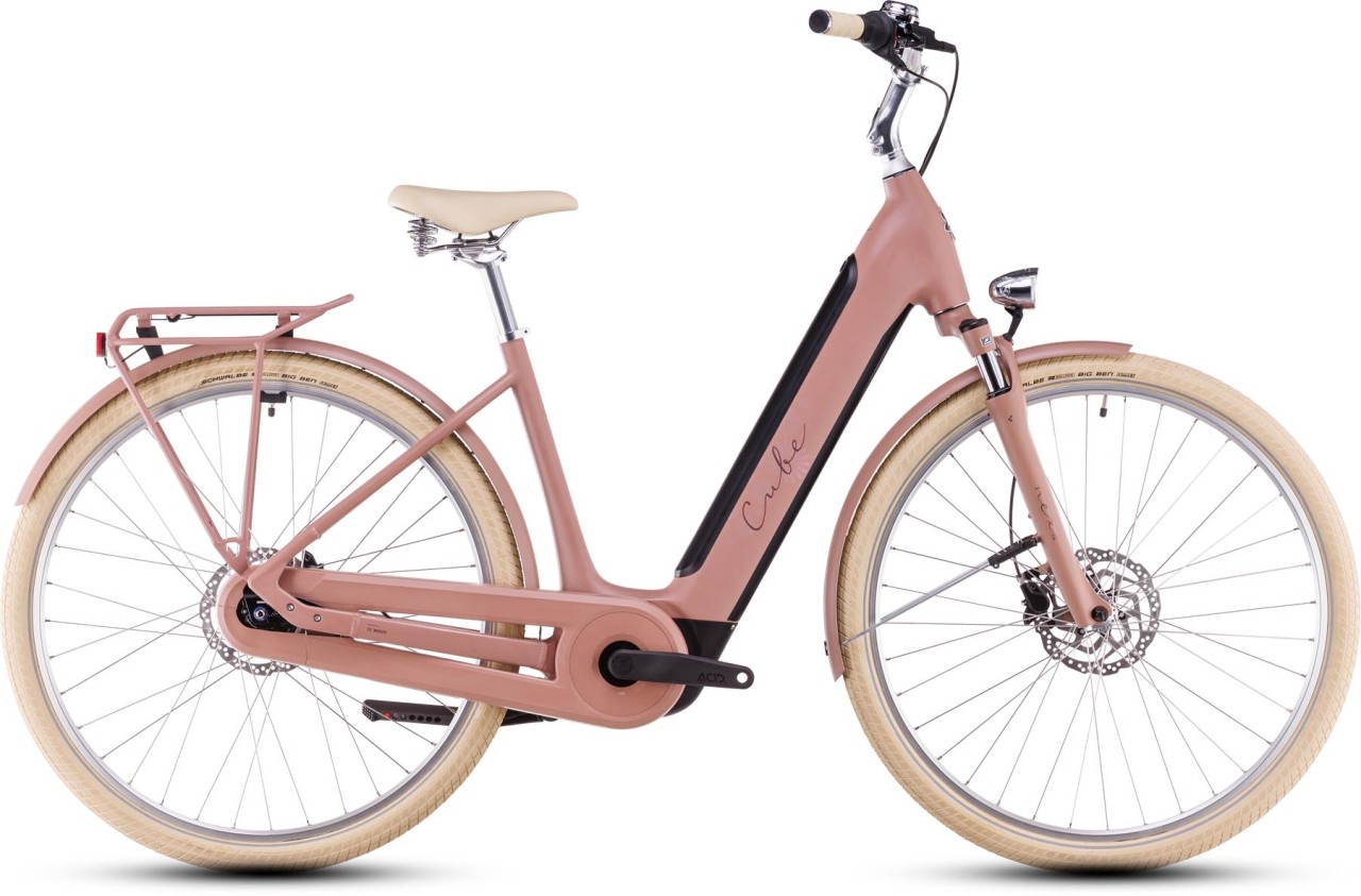 Cube Ella Hybrid 500 oldpink n plum 2025 - E-Bike da Trekking per principianti