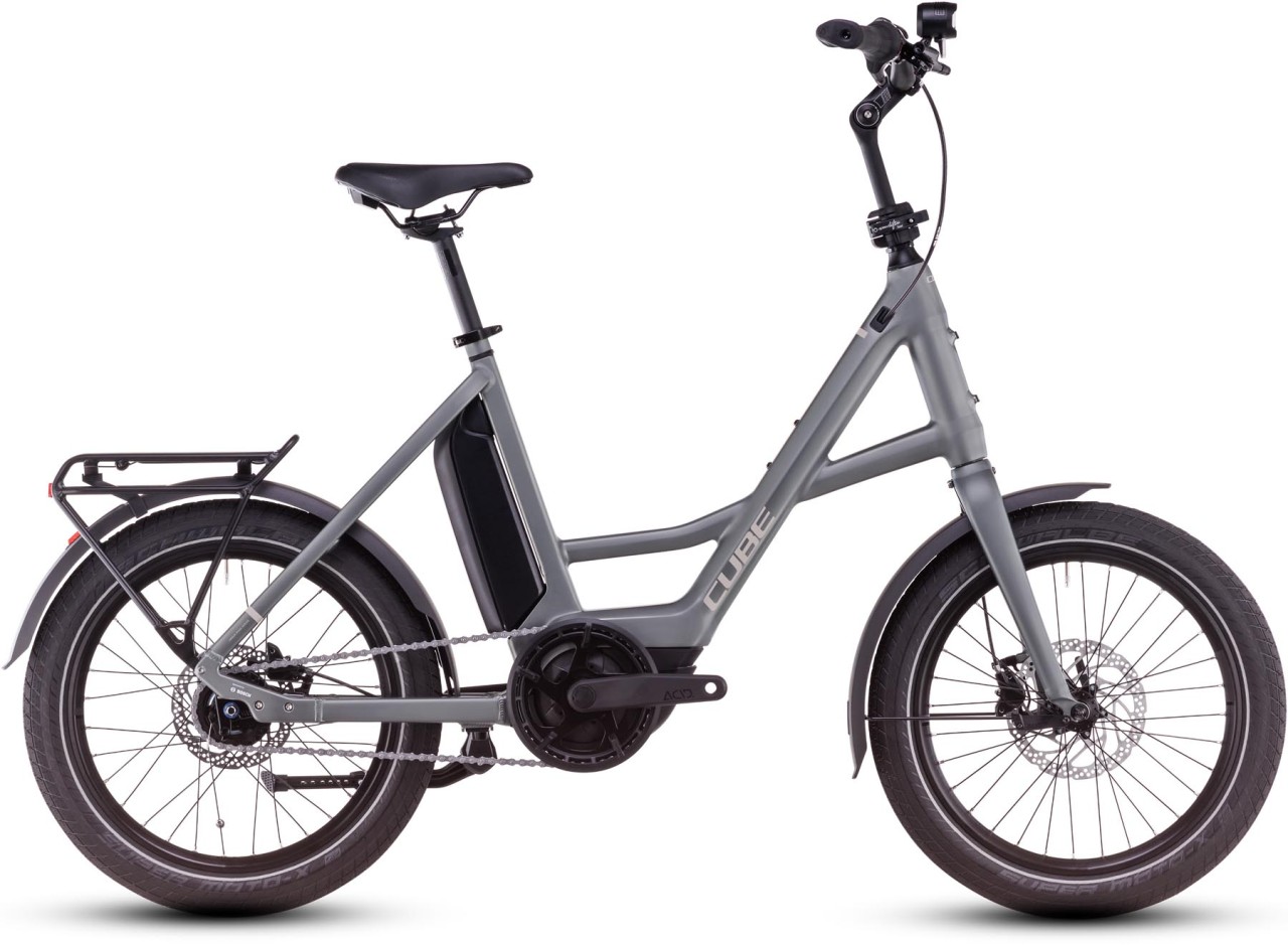 Cube Compact Hybrid Comfort 500 flashgrey n`smoke 2025 - Bicicletta-Elettrica da Compatta