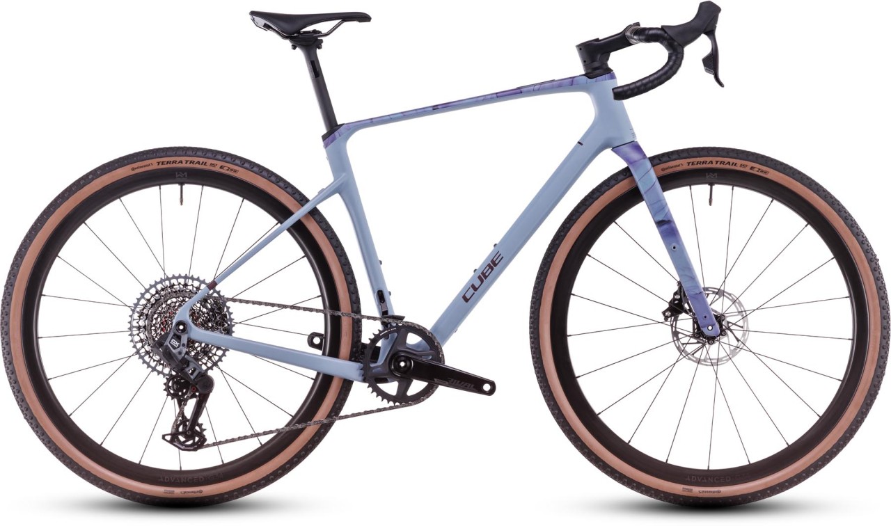 Cube Nuroad C:62 EX pigeonblue n art 2025 - Bicicletta da strada