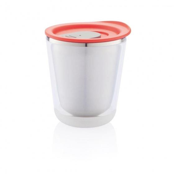 XD Tazza thermos design Dia, acciaio inox, rosso - 200 ml