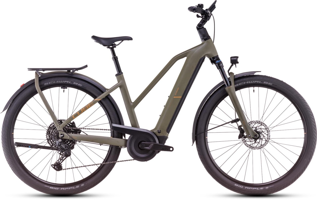 Cube Kathmandu Hybrid Pro dustyolive n gold - E-Bike da Trekking per Donne