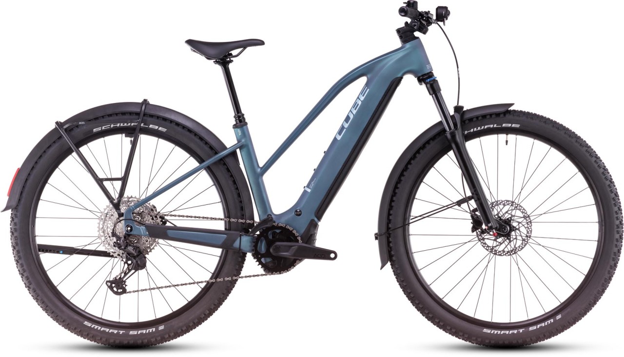 Cube Reaction Hybrid Pro Allroad smaragdgrey n prism - E-Bike Hardtail Mountainbike per Donne