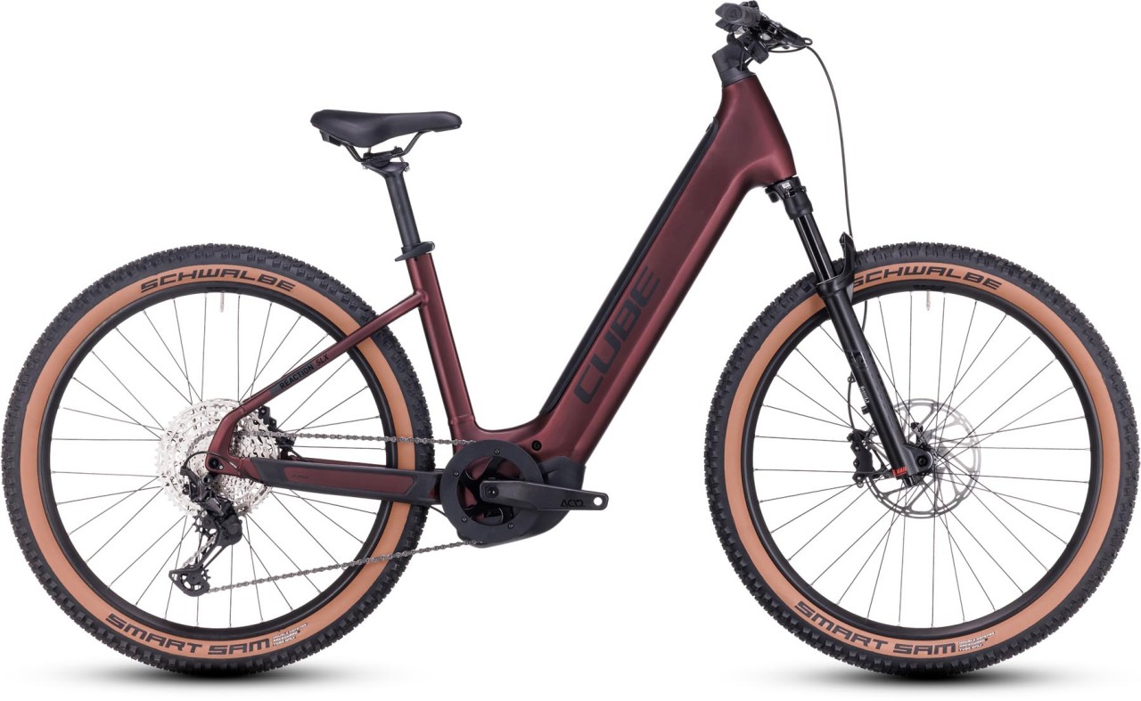 Cube Reaction Hybrid SLX 750 rubyred n black 2024 - E-Bike Hardtail Mountainbike per principianti