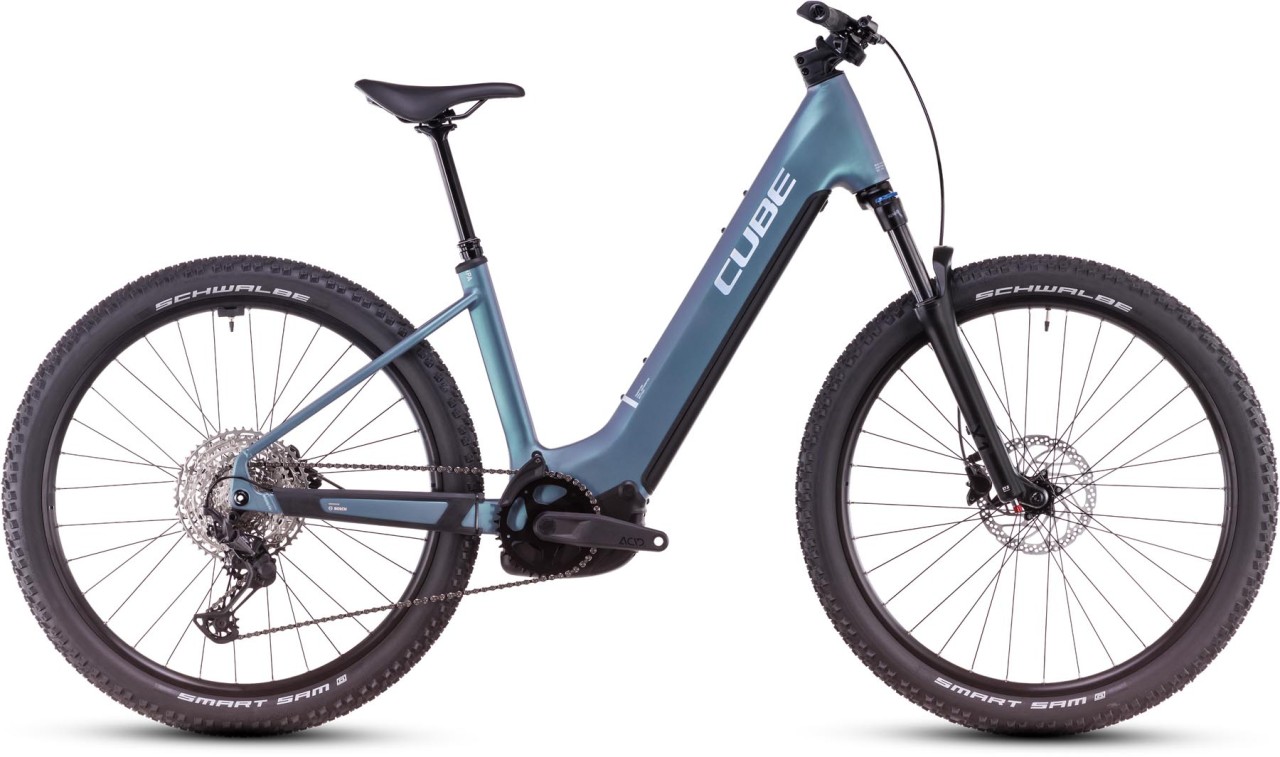 Cube Reaction Hybrid Pro smaragdgrey n prism - E-Bike Hardtail Mountainbike per principianti