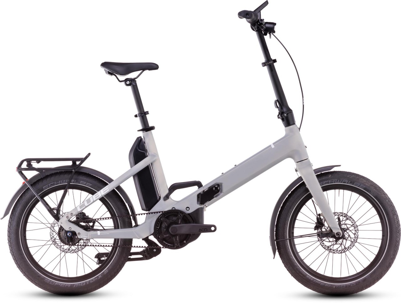 Cube Fold Hybrid Comfort 500 pearlysilver n white 2025 - E-Bike Pieghevole