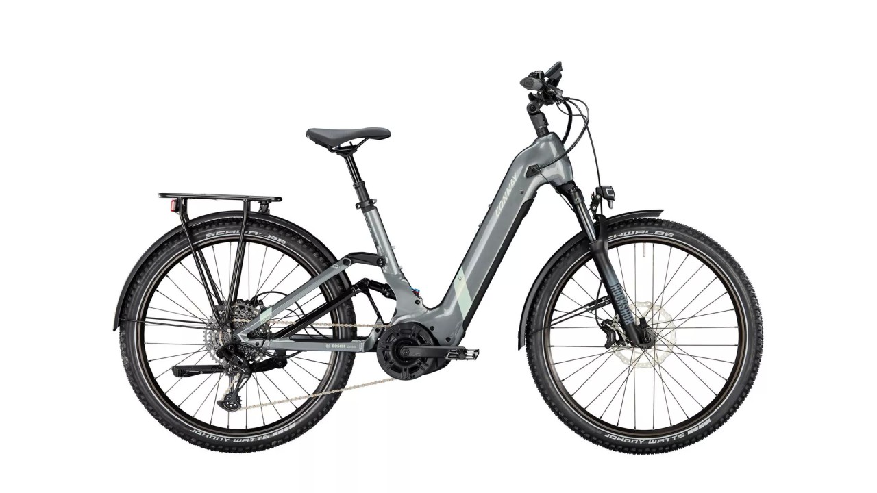 Conway Cairon SUV FS 5.7 625Wh shadowgrey metallic / seafoam green metallic 2023 - E-Bike Fully Mountainbike per principianti