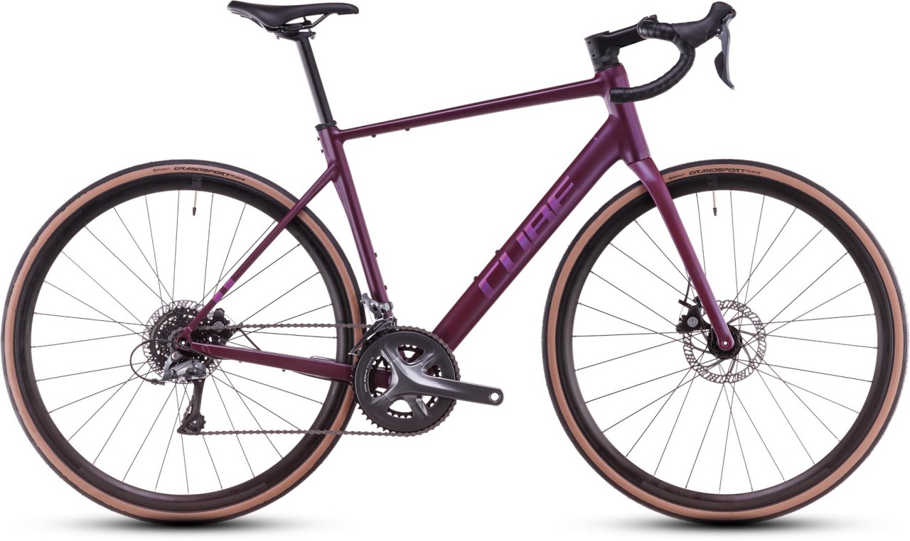 Cube Attain Pro hyperpurple n helio 2025 - Bici da corsa di aluminio per - con danni alla vernice